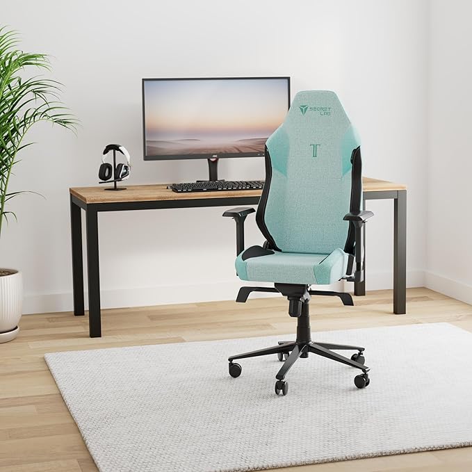 Secretlab Titan Evo Mint Green Gaming Chair - Reclining Ergonomic &amp Heavy Duty Computer Chair with 4D Armrests Magnetic Head Pillow &amp Lumbar Support - Big and Tall Up to 395lbs - Green - Fab