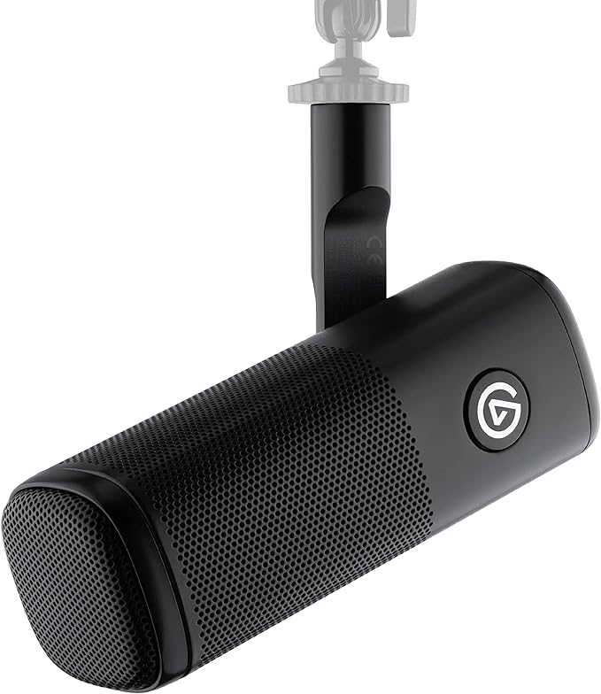 Elgato Wave DX - Dynamic XLR Microphone Cardioid pattern Noise Rejection speech optimised for Podcasting Streaming Broadcasting No Signal Booster Required works with any Interface for Mac PC