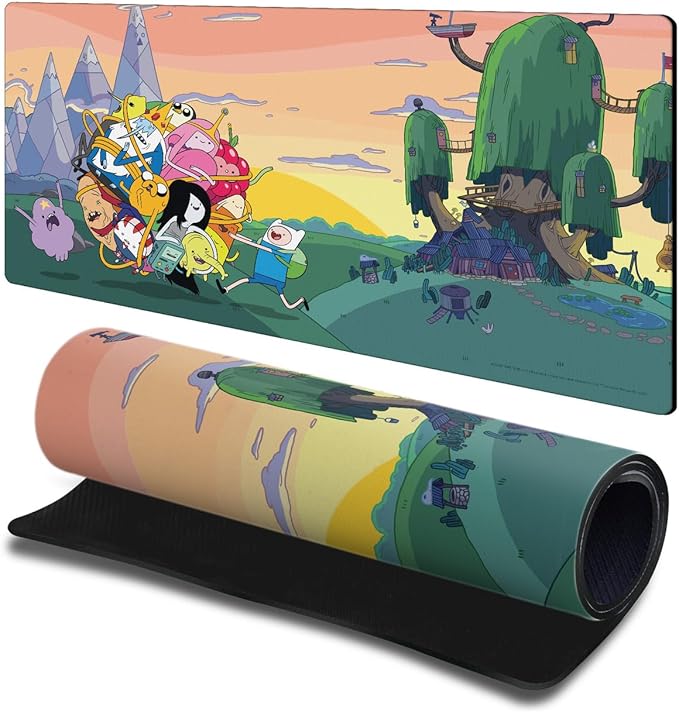 Head Case Designs Officially Licensed Adventure Time Characters Graphics 23.62 x 11.81 x 0.12 inches (600 x 300 mm) - L Gaming Office Desk PC Keyboard Mouse Mat Pad