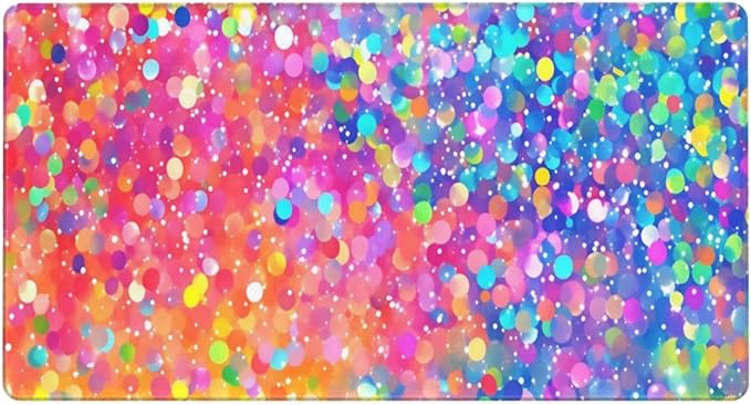 Vibrant Sparkling Crystals Desk Cover MatExtended Large Mouse PadComputer Laptop Mat Desk Decor for Office Game Home 30x16 Inch
