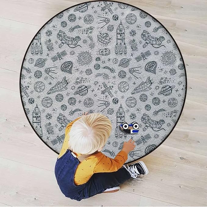 Modern Style Round Chair CushionFloor mat thickest Chair Cushion Hardwood Floor Protection mat for Office and Home Computer Chairs Hipster HDrawn NostalgicGreen Diameter 39.3 in