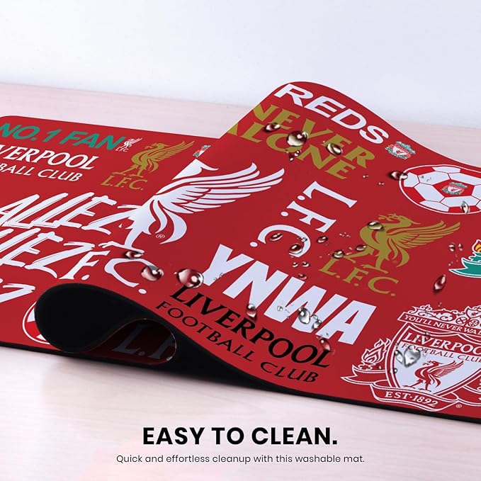 Head Case Designs Officially Licensed Liverpool Football Club Sticker Collage Graphics 37.4 x 15.75 x 0.16 inches (900 x 400 mm) - XL Gaming Office Desk PC Keyboard Mouse Mat Pad