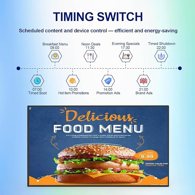 32inch Digital Display 700nits High Brightness Touchscreen Indoor Digital Signage LCD Advertising Display CMS/USB/WiFi/Port Player Smart Split Screen 7/24 Timer Switch