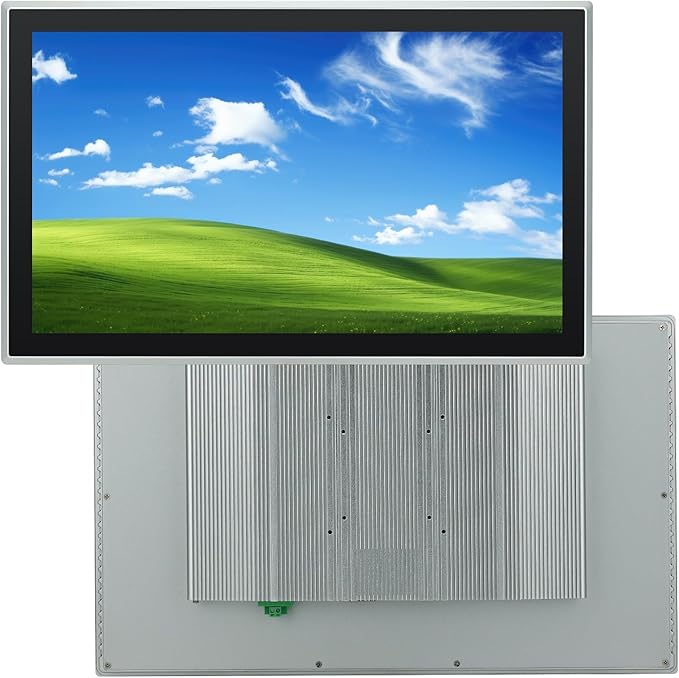 21.5 inch Capacitive Multi-Touchscreen Industrial Embedded Win-10 PC Monitor IP65 Screen with 10 Points Touch Display i3+RAM 4G+128G SSD Integrated Phoenix2pin HD-MI-Out &amp USB Ports