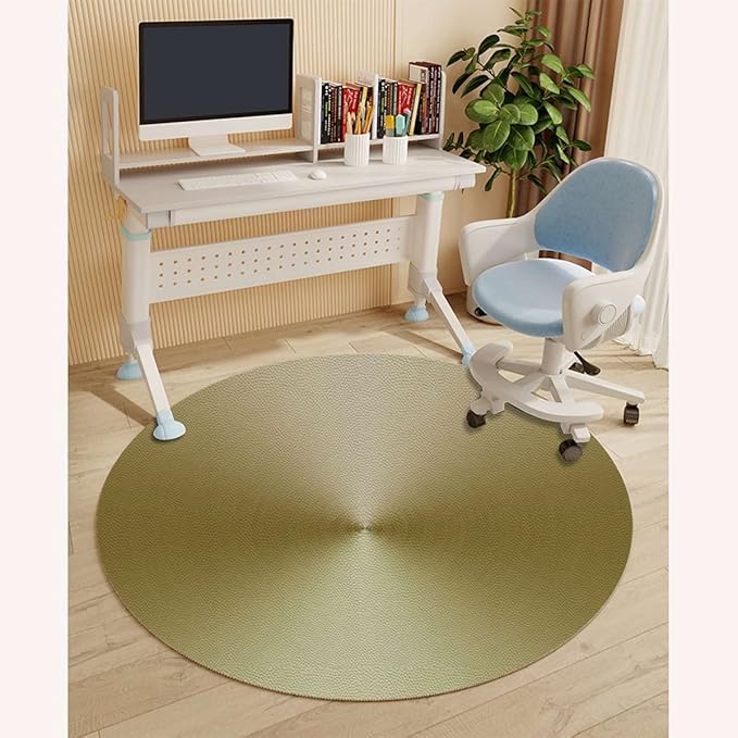 Black Grey PU Leather Floor Protector Office Chair Mat Round mat Spectral Color Motion Graphic Gaming Chair Mat Protects Hardwood Floors Chairs Move Smoothly Modern Diameter 47.2 in