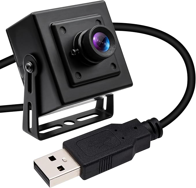 1080P USB Camera 30fps Video Webcam with Wide Angle &amp No Distortion H.264 Low Light Correction Built-in Mic Metal Case for PC/Mac/Android/Linux