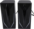 ASHATA 1 Pair Speaker for Laptop 3W Computer Speakers for Laptop PC RGB Lighting USB 3.5mm Interface 160Hz to 20KHz Frequency Response Plug and Play