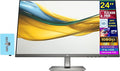 HP 24 FHD IPS Monitor with 5ms Respnose Time Anti Glare Flicker Free VESA Mount (100 x 100 mm) VGA HDMI &amp Dockztorm USB Port Expander Black/Gray Color