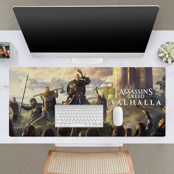 Head Case Designs Officially Licensed Assassin's Creed Female Eivor Raid Leader Valhalla Graphics 37.4 x 15.75 x 0.16 inches (900 x 400 mm) - XL Gaming Office Desk PC Keyboard Mouse Mat Pad