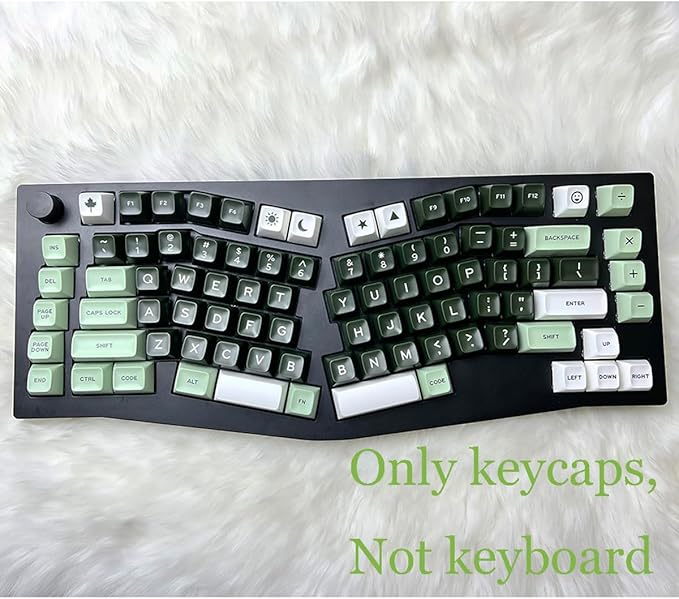 Guffercty kred SA Profile PBT Keycaps173 Set Double Shot Durable Keycaps for Custom Mechanical Keyboard Mod Fit 60% 100% Layout for Gamers Typists (Salon Style)