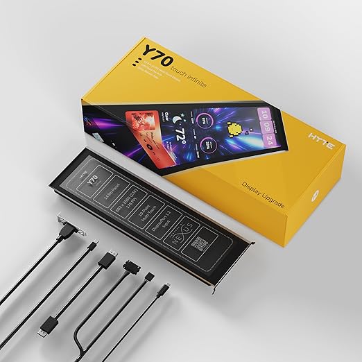 Hyte Y70 Touch Infinite Display Upgrade Screen Kit for PC Case - 14.9 IPS Display - 2.5K Resolution - 60Hz - 10-Point Touch - Pitch Black