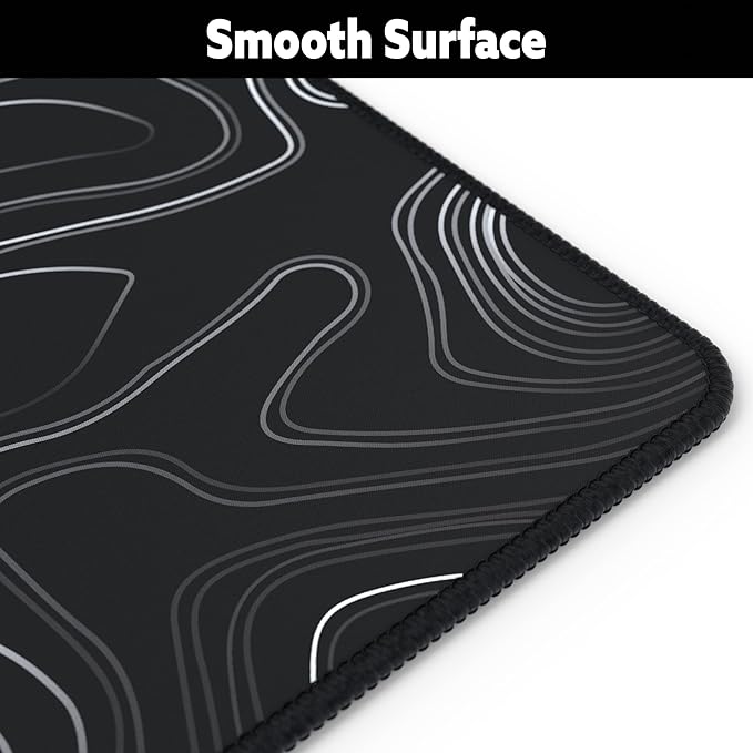 Gamer Boss - Gaming Mouse Pad - 60 x 30 Inches - 4mm Thick with Stitched Edges Non-Slip Rubber Base Premium Cloth Mousepad Desk Mat for Laptop Keyboard Computer &amp PC (Giga Topographic)