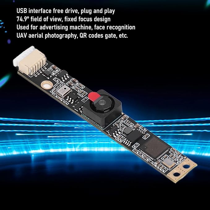 USB Camera Module8MP 74.9° 3.69mm Lens Fixed Focus Camera BoardHD Video Webcamwith Photosensitive Chip IMX179Support OTGUVCFace Recognition QR Codes Scanningfor WinXP/Win7/Win8/Win10