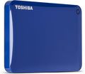 Toshiba Canvio Connect II 1TB Portable Hard Drive Blue (HDTC810XL3A1)