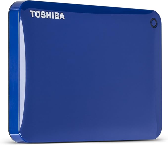 Toshiba Canvio Connect II 1TB Portable Hard Drive Blue (HDTC810XL3A1)