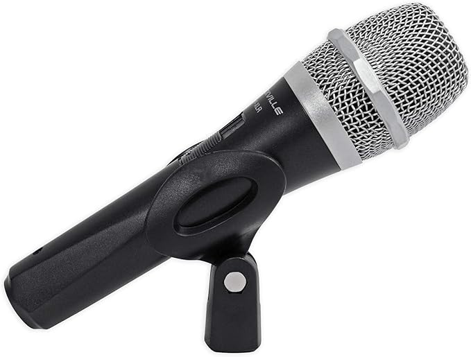 Rockville RMP-XLR Dynamic Super Cardioid Microphone 10ft XLR Cable Rugged Plastic Body Clear Sound M-06 Cartridge for Vocals and Instruments 3-Piece