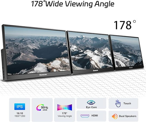 14inch Touchscreen Monitor for Raspberry Pi 5/4B/3B+/3B Screen IPS Display Touch Screen FHD 1920X120060hzBuilt-in Speaker HDMI USB-C Portable Monitor for Laptop Computer Switch PS4/5