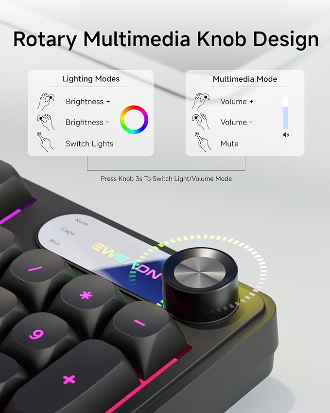C98 Gaming Keyboard and Mouse Wired PC Gaming Keyboards with Multimedia Knob Wrist Palm&amp 3200 DPI RGB Backlit Computer Keyboard Quiet Membrane Gaming Keyboard for Windows/MAC/Laptop (Black)