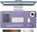 RENMTURE Large Mouse Pad and Keyboard Wrist Rest Desk Pad for Keyboard and Mouse Large Gaming Mouse Pad with Wrist Support Desk Mat for Work and Gaming (Purple)
