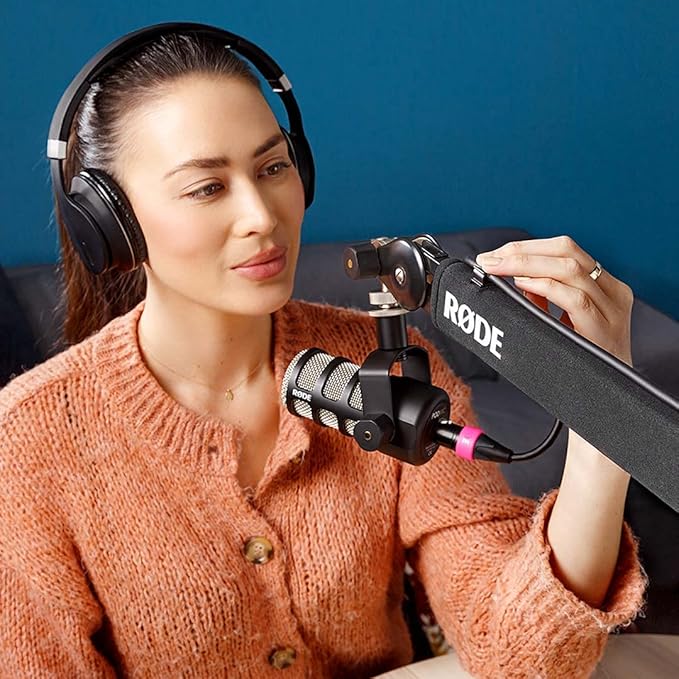 Rode PSA1+ Pro Studio Boomarm for Podcasting and Streaming with Heil Sound PR40 Studio Dynamic Microphone Professional Grade XLR Cable and StreamEye Polishing Cloth