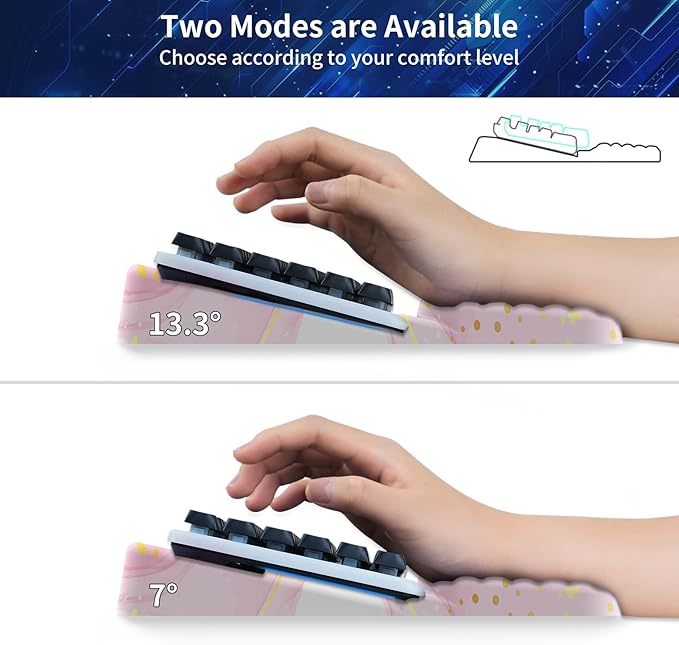 Keyboard Stand for Desktop Keyboards Wrist Rest Ergonomic Keyboards Holder for Easy Typing Working Wrist pad for Keyboards with Comfortable Wrist Rest for Keyboard Pink