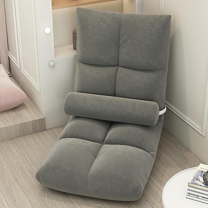 NaKeah Floor Chair with Back Support Floor Couch Floor Sofa Gaming Floor Chair Meditation Chair 5 Adjustable Foldable Floor Seating for Living RoomA