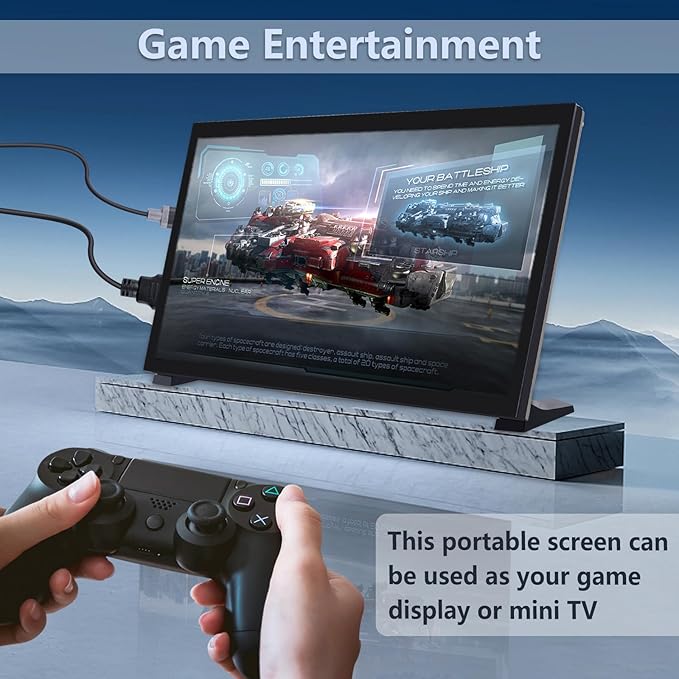 GeeekPi 10.1 Inch LCD Screen for Raspberry Pi 1024x600 IPS LCD Display HDMI Portable Monitor for Raspberry Pi 5/Pi 4B/3B+/3B/B+/Zero/400 Win11/10/8/7 Free Driver (Non-Touch)