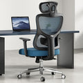 Ergonomic Office Chair with 3D Armrests &amp Adjustable High Back - Reclining Computer Desk Chair with Lumbar Support and Headrest for Gaming and Home Office 350 lbs Capacity (Navy Blue Model C)