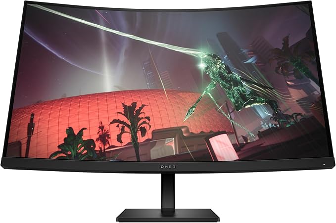 HP OMEN 32c QHD 165Hz Curved Gaming Monitor QHD Display (2560 x 1440) VA Panel 99% sRGB 90% DCI-P3 16:9 AMD FreeSync Premium Technology 32c (2023)