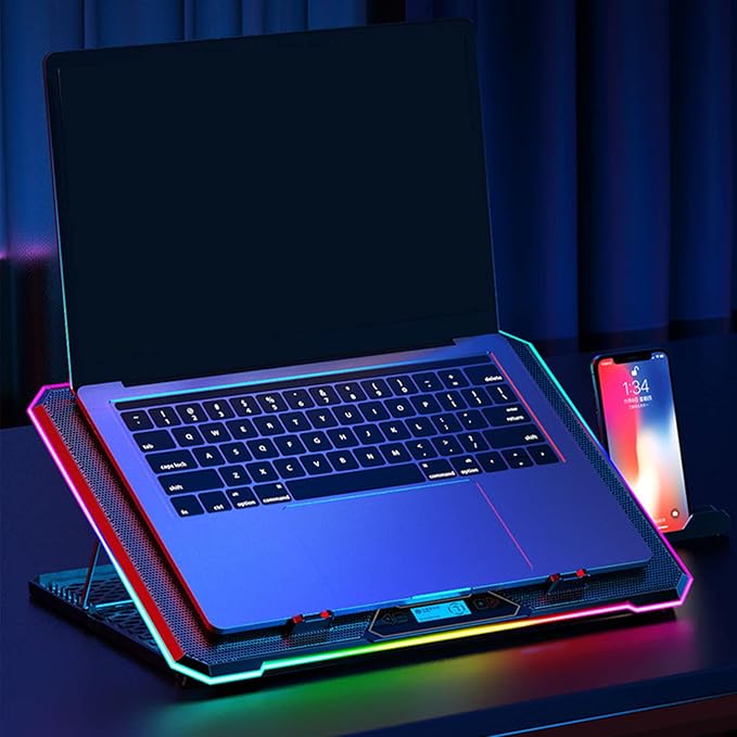 Lightweight Laptop Cooling Pad Adjustable Height Laptop Fan Fans Prevent Overheating Laptop Cooling Pads Laptop Support Stand