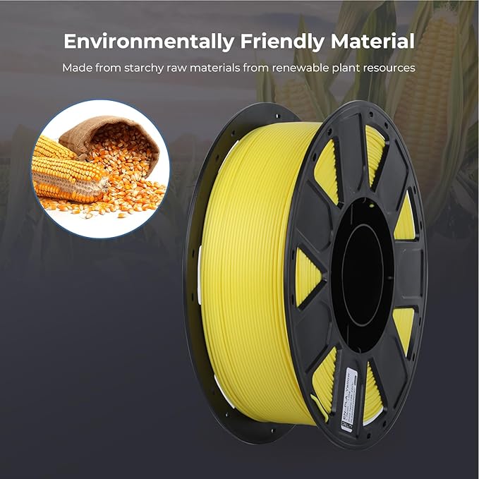 Creality 3D Printer Filament 1.75mm Ender PLA Filament No-Tangling Smooth Printing Without Clogging No Warping Fit Most FDM 3D Printers 1kg Spool Dimensional Accuracy +/- 0.02mm Yellow