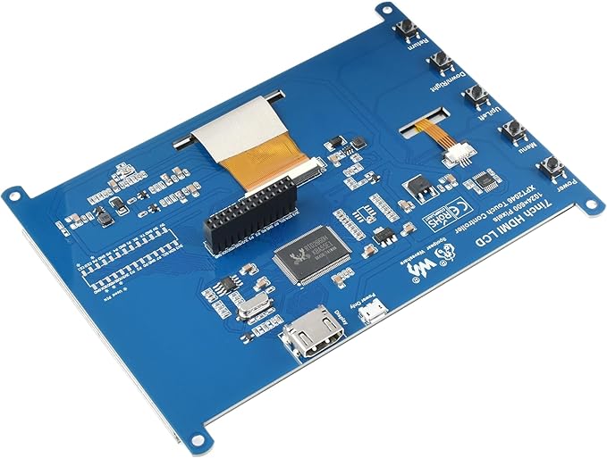7inch Resistive Touch Screen LCD for Raspberry Pi 4B/3B+/3A+/Zero/Zero W/WH/Zero 2W CM3+/4 1024×600 Resolution HDMI IPS for Windows 11/10 / 8.1/8 / 7 (7inch HDMI LCD)