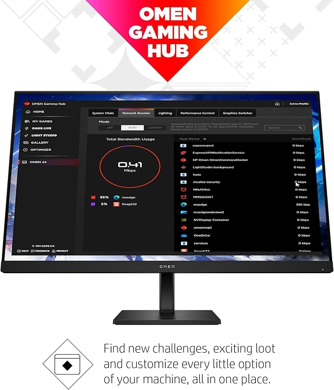 HP OMEN 32q QHD 165Hz Gaming Monitor QHD Display (2560 x 1440) IPS Panel 99% sRGB 95% DCI-P3 16:9 AMD FreeSync Premium Technology 32q (2023)