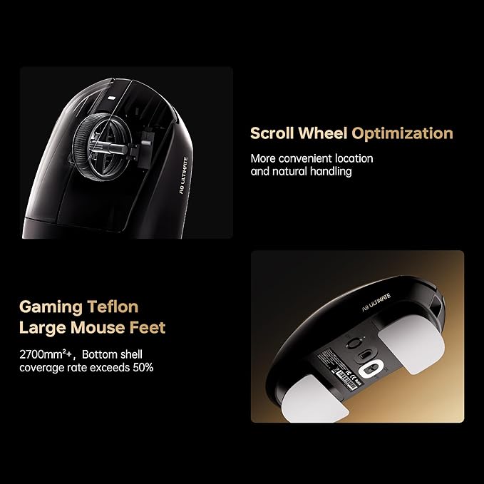 ATK Dragonfly A9 Air Wireless Gaming Mouse 47g Lightweight PAW3950 Ultra Sensor Nordic 54L15 MCU 8K Polling 300 Hr Battery Life Dual-Mode 2.4G/Wired