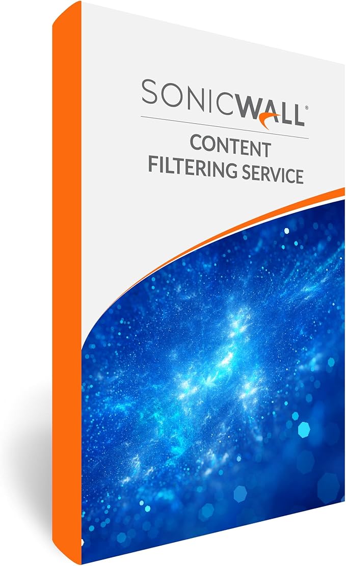 SonicWall Content Filtering Service for TZ580-1 Year License (03-SSC-6394) - URL Filtering &amp Web Access Control for Safe Compliant and Productive Internet Use