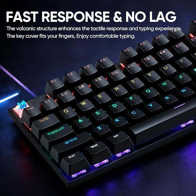 Gaming Mechanical Keyboard and Mouse and Mouse pad and Gaming Headset Wired LED RGB Backlight Bundle for PC Gamers and Xbox and PS4 Users - 4 in 1 Edition