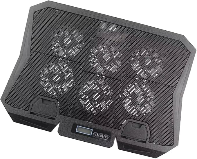 Laptop Cooling Pad 15.6-inch Quiet Cooling Fan Stand with Adjustable Speed and Blue Light for Portable Laptop Heat Dissipation Compatible with Gaming and Office Use