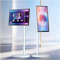 Rolling Swivel Portable Smart Screen 21.5 24 27 32 1080p/4K Touchscreen Monitor for Car RV Office Presentation(4+64gb24IN)