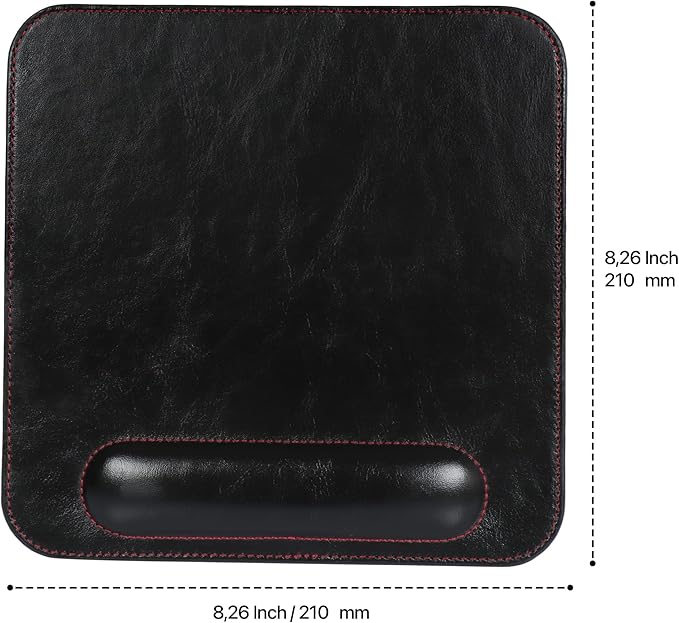 Londo Leather Mouse Pad with Wrist Rest – Ergonomic Support Non-Slip Base Smooth Surface