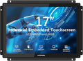 17 Inch Industrial Embedded Touchscreen Monitor - IPSIP65 Open FrameVESA Mount10-Point Capacitive Touch DisplayHDMI/VGA/DVI/USB Portsfor Automation &amp HMI1280×1024 Resolution