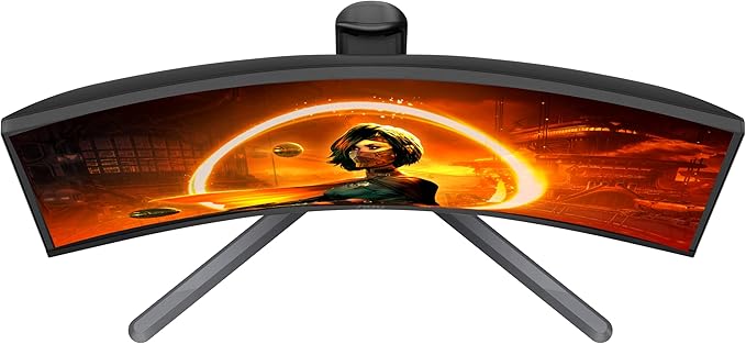 AOC Gaming CQ27G3S Frameless Curved Gaming Monitor QHD 2K 2560x1440 1000R VA 165Hz 1ms FreeSync PremiumBlack (Renewed)