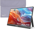 ARZOPA Portable Monitor &amp Sleeve 15.6'' 1080P FHD Laptop Monitor &amp PU Sleeve Bag Combination