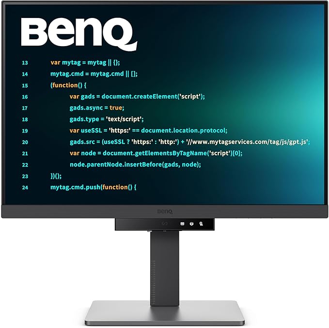 BenQ RD240Q 24.1” WQXGA Programming Monitor 90W USB Type-C Advanced Coding Modes Coding HotKey Ergonomic Design 16:10 Special Ratio Circadian Mode Eye-Care Technology Eco-Friendly Design