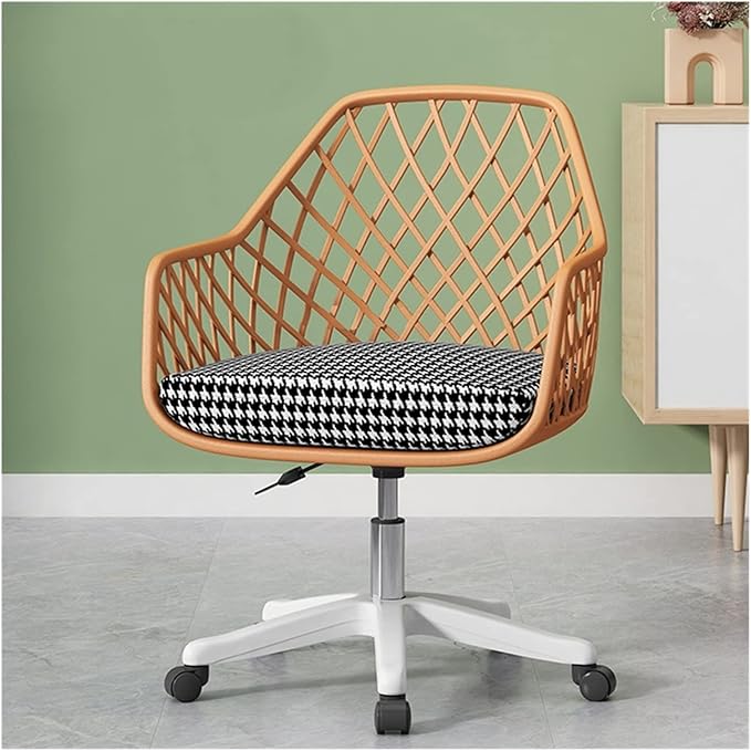 Adjustable Office Computer Chair with Armrest Backrest Office Chairs Armchair Computer Chair Office Furniture Lift Swivel Gamer Chair(Orange Cushion)