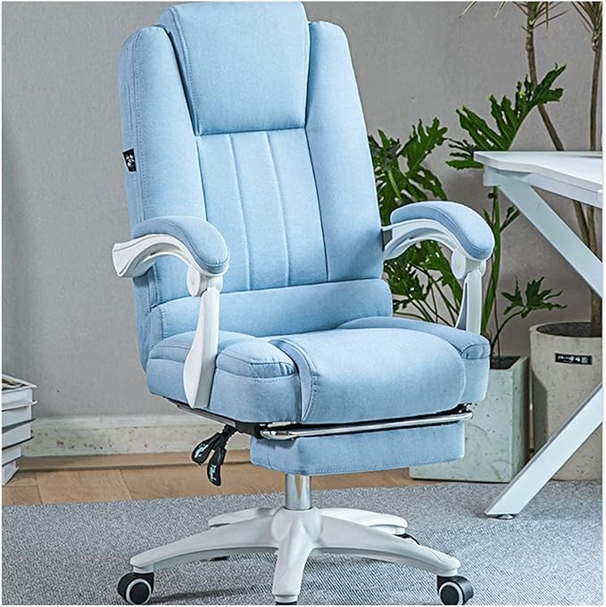 Office Chair Gaming Chair Computer Chair Fabric Computer Chair Soft Office Chair Reclining Girl Cotton Chair 360 Degree Rotating Game Chair Rest Chair