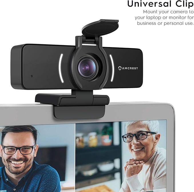 Amcrest 1080P Webcam with Microphone &amp Privacy Cover Web Cam USB Camera Computer HD Streaming Webcam for PC Desktop &amp Laptop w/Mic Wide Angle Lens &amp Large Sensor for Superior Low Light