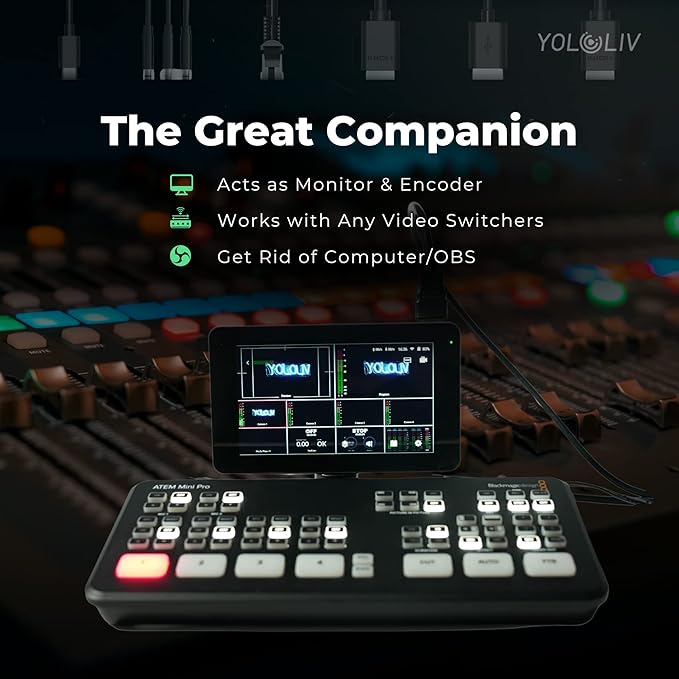YoloLiv YoloBox Mini Ultra-Portable All-in-One Smart Live Streaming Encoder &amp Monitor…