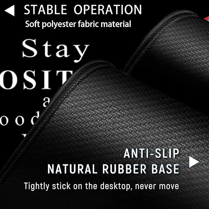 Large Mouse Pad with Mouse Wrist Rest 31.5x11.8 in Extended Mouse Mat with Non-Slip PU Base Ergonomic Memory Foam Wrist Rest for Work &amp Gaming Writing Pad Red Mushroom Black Office Desk Pad
