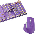 Typewriter Style Mechanical Gaming Keyboard with Tri-Mode Wireless Gaming Mouse with Two Scroll Wheels