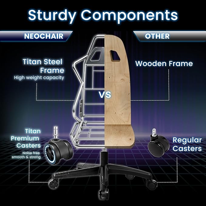 N-GEN GAMING Video Gaming Chair Office Computer Desk Use Ergonomic Reclining Backrest Adjustable Armrests Lumbar Support Footrest High Density Foam Breathable Fabric Heavy Duty Base (Grey)
